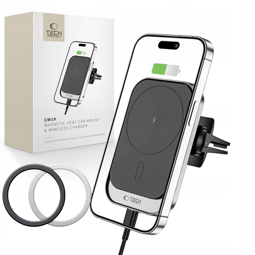 Tech-protect Magnetický Držák Magsafe 15W Pro Iphone Černý