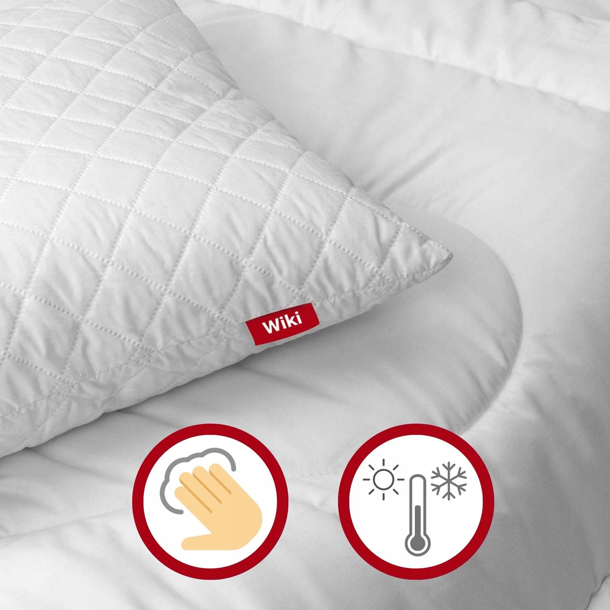 Poduszka Pikowana Granulat z Suwakiem 70x80 Wiki Długość 80 cm