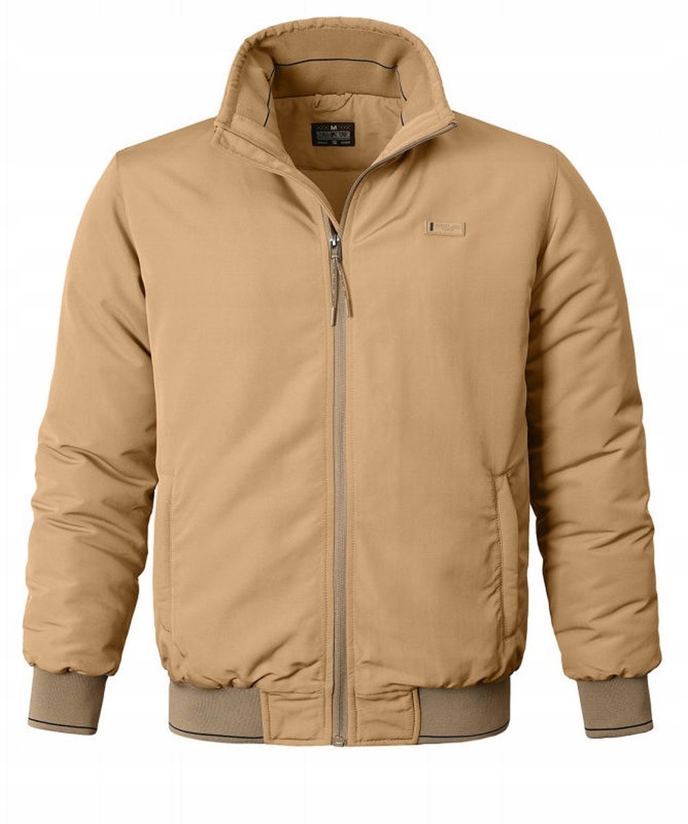 Zateplená zimní bunda s vysokým límcem Pako Jeans béžová L