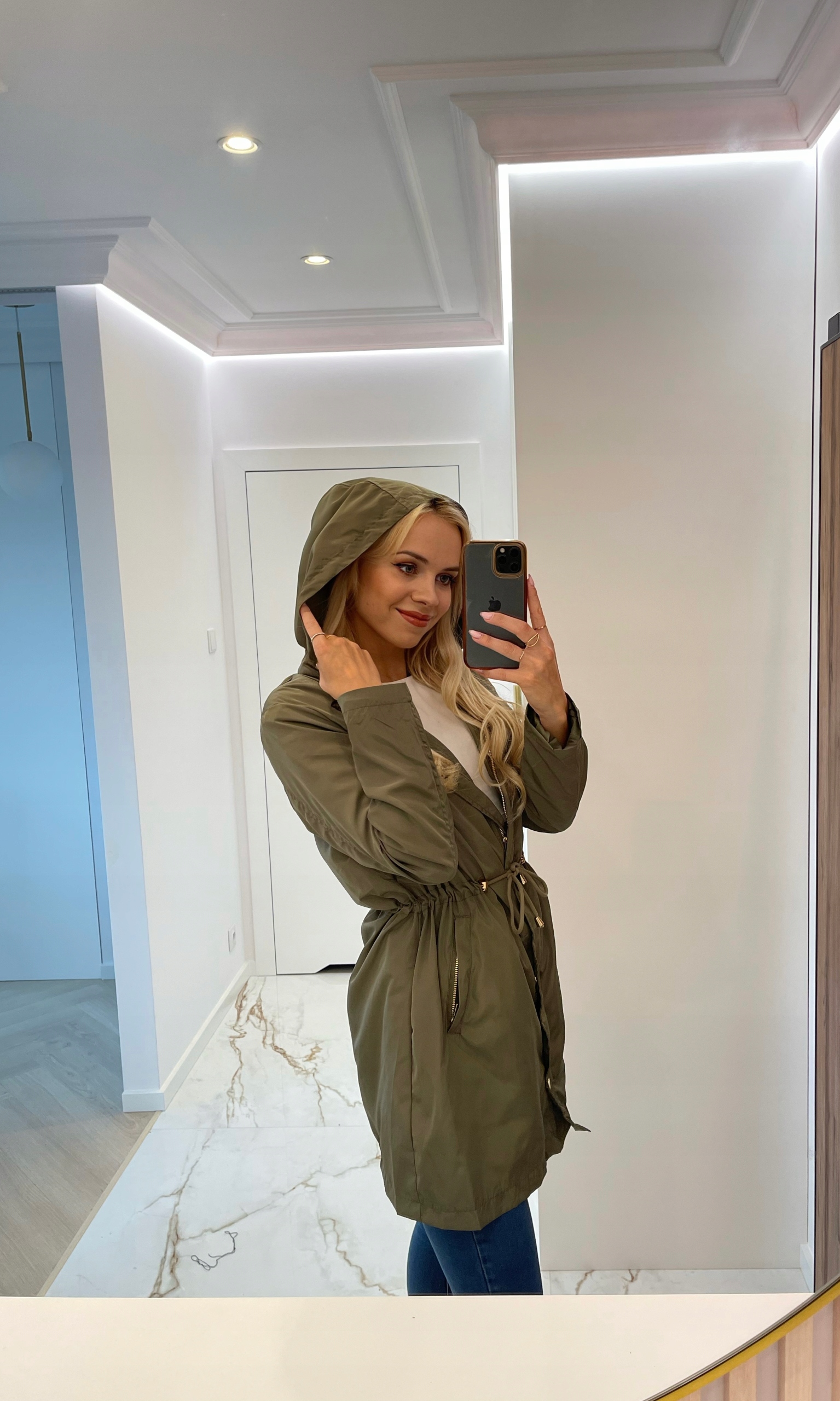 KURTKA DAMSKA PARKA PRZECIWDESZCZOWA PRZEJŚCIOWA Marka inna