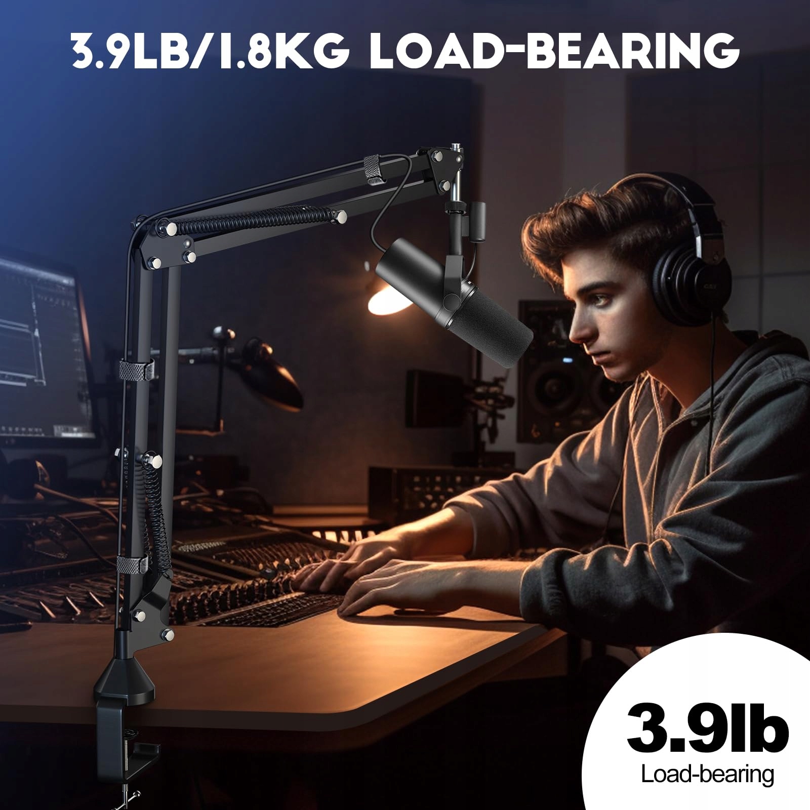 AOKEO AK-35 Statyw Mikrofonowy Do Blue Yeti Snowball HyperX Elgato Studio — miniatura 5