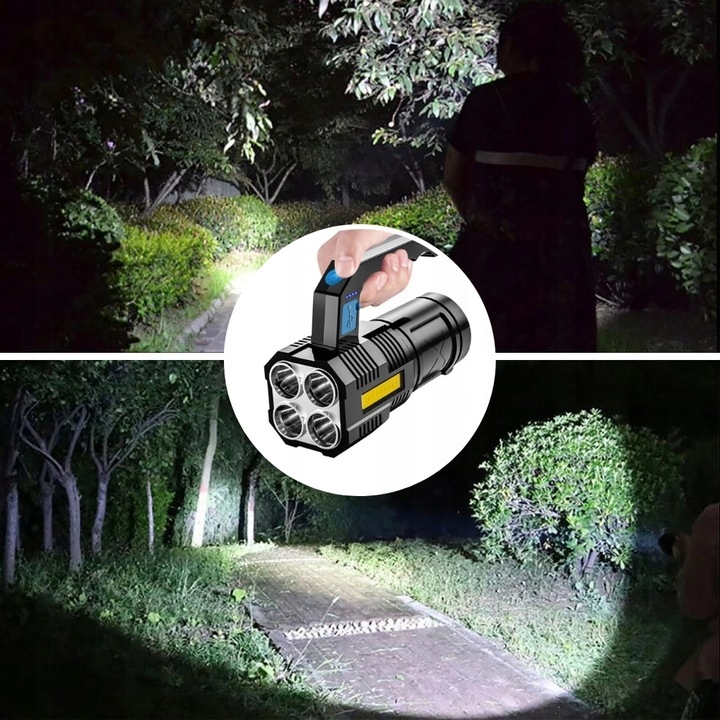 LATARKA AKUMULATOROWA LED NA AKUMULATOR LAMPKA WARSZTATOWA W GÓRY BIWAK Model LATARKA LED WOJSKOWA LED WOJSKOWA LED WOJSKOWA