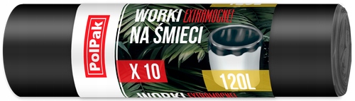 

Worki na śmieci odpady czarne Ldpe 120Lx10sztuk