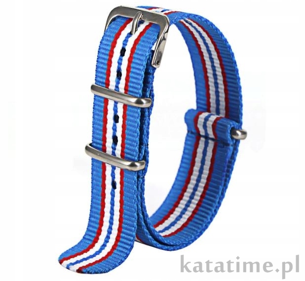 PASEK DO ZEGARKA typu NATO 20 mm wodoodporny, VEGE nylonowy jednoczęściowy