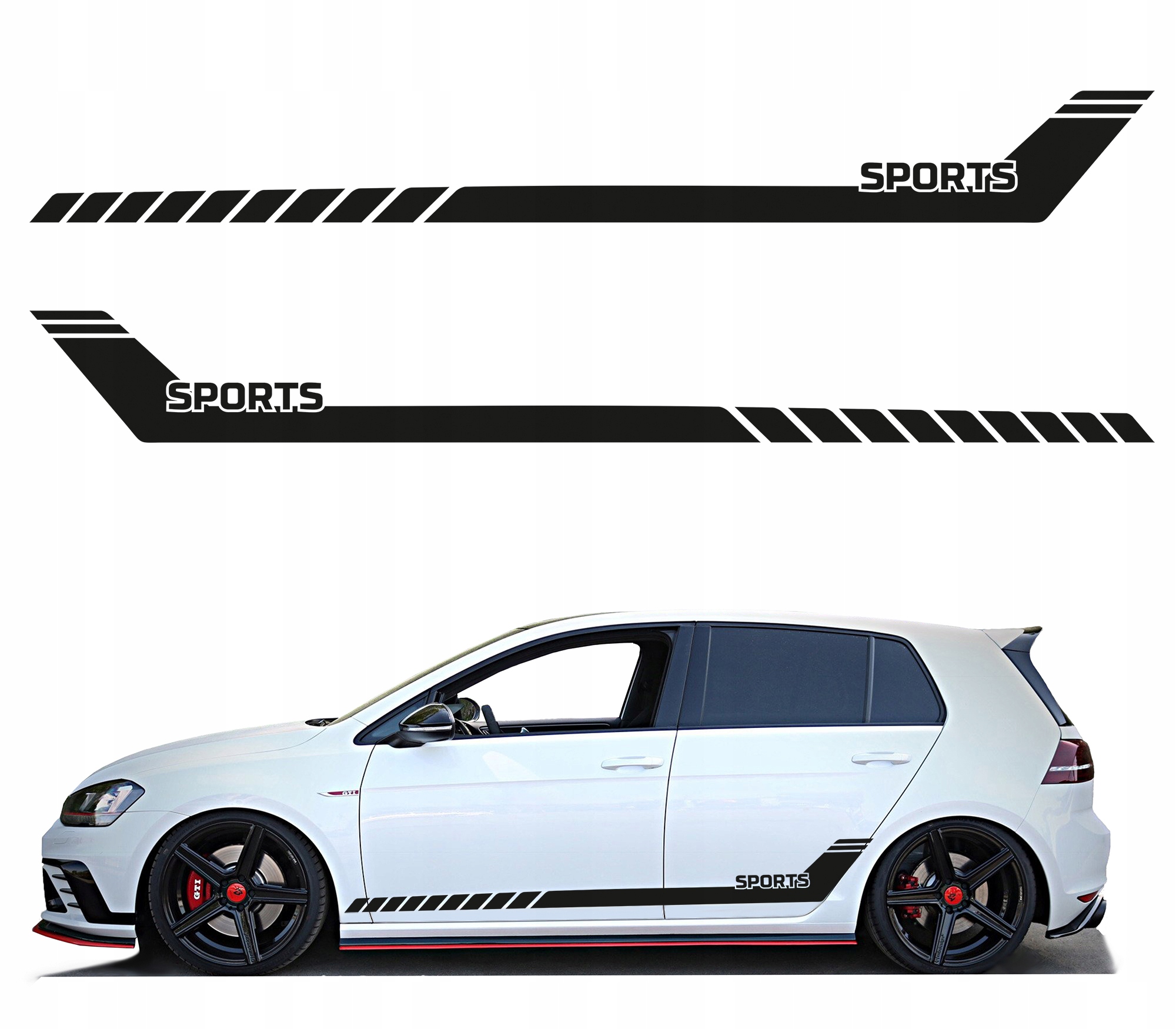 

NAKLEJKi Na Bok Samochodu Paski Pasy 250x29cm