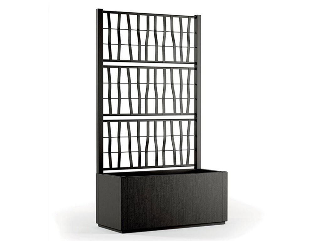 Kvetináč, vyvýšený záhon Stefanplast Ethica 80 tmavo šedá, s mriežkou