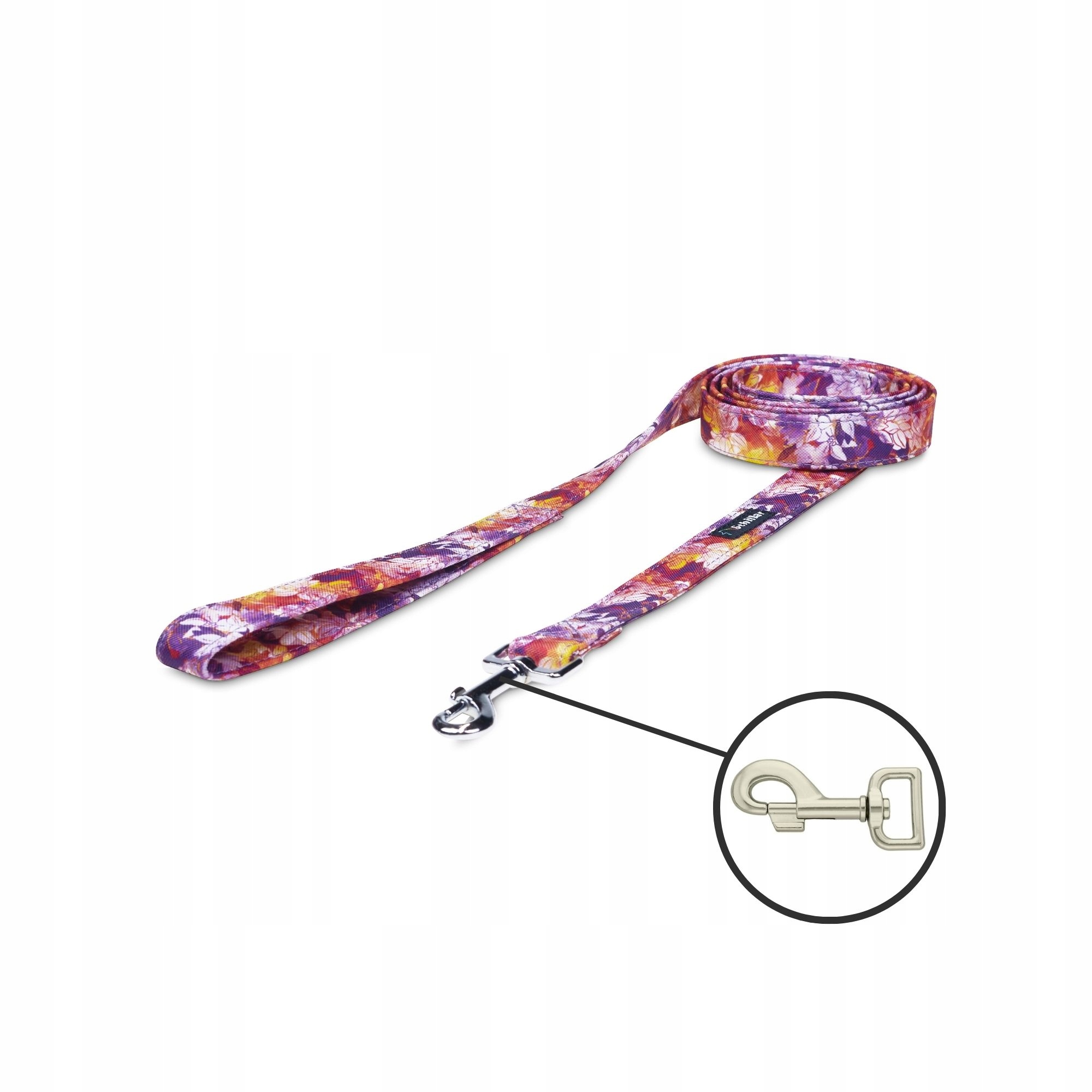 Levně Vodítko městské pro velkého středního psa podzimní květy 150cm 25mm L XL