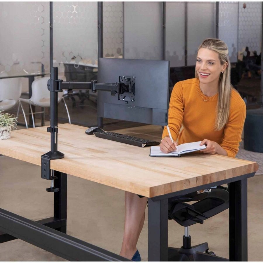 Ramię Regulowane Na 1 Monitor LCD Reflex Czarne Standard VESA 75 x 75 100 x 100