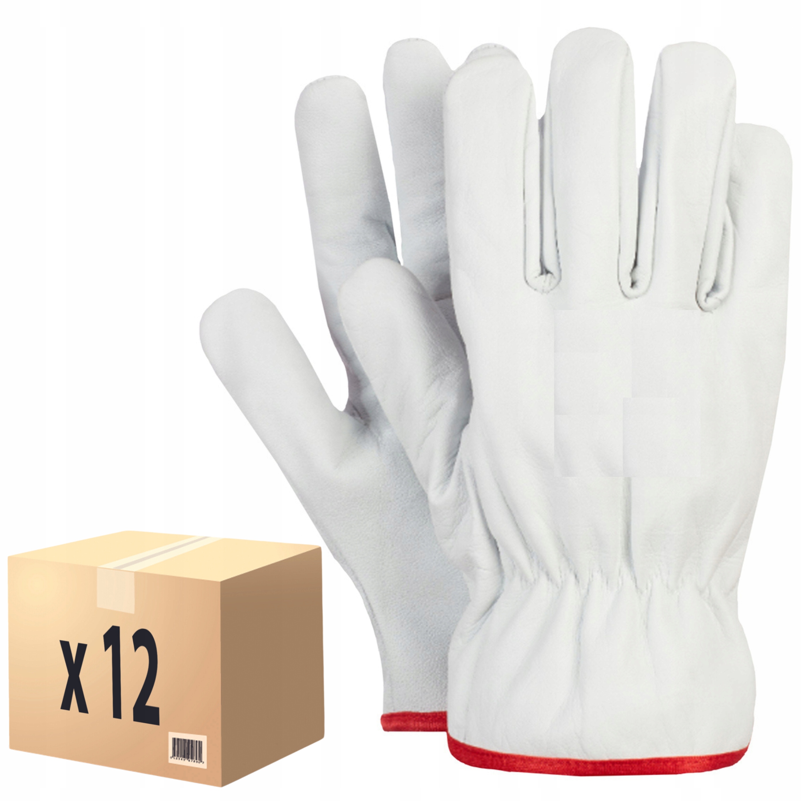 Rękawice Spawalnicze Ochronne Skóra Licowa Tig Robocze skórzane 12 par XXL