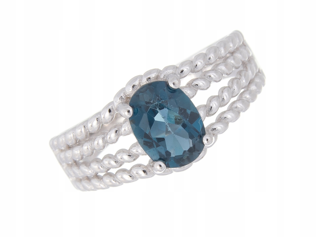 Stříbrný Prstýnek Prsten VEL.17 London Topaz Přírodní