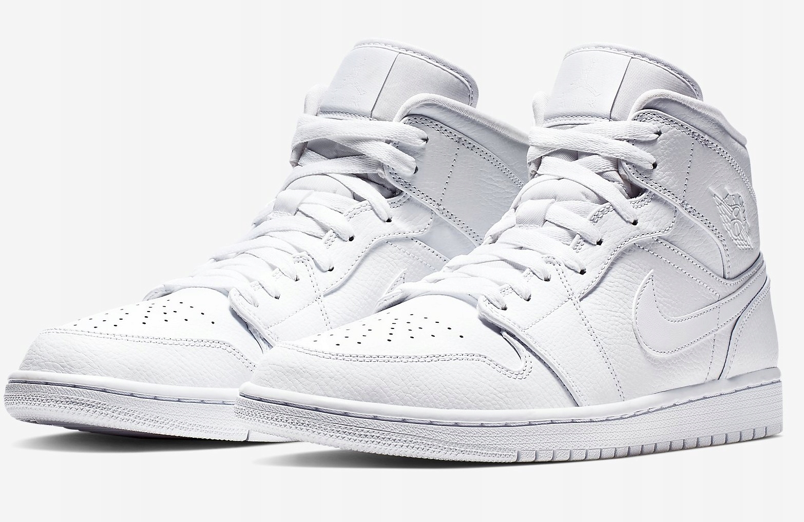 Nike Air Jordan 1 MID 554724-130 bílá kožená 51,5