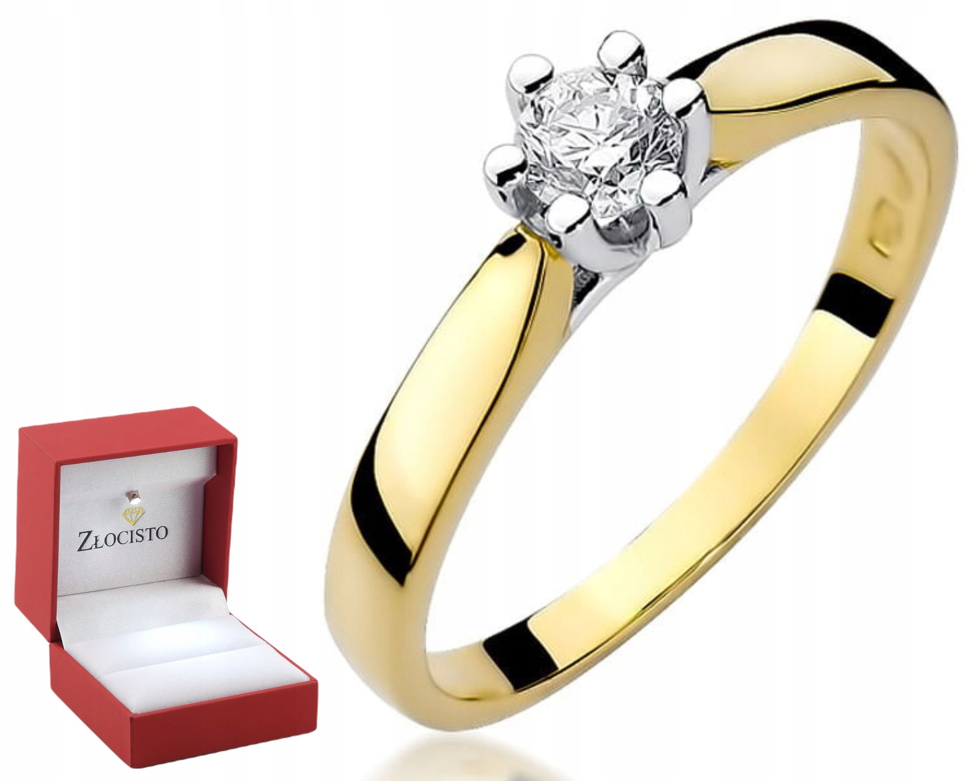 Prstýnek Diamant Žluté Zlato Gravírování Bonus 585 Dárek