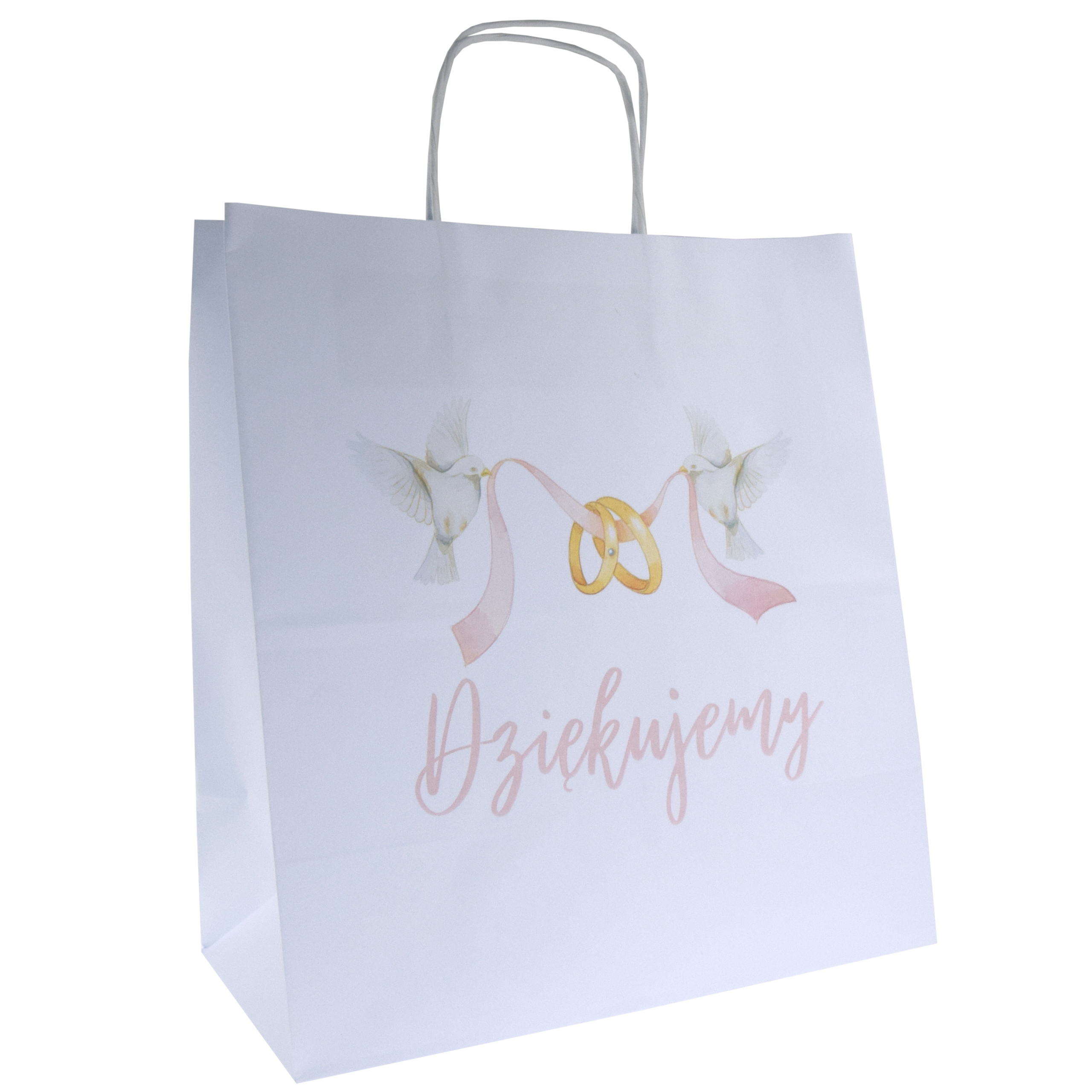 

torba papierowa 30x17x34cm Podziękowania wesele x1