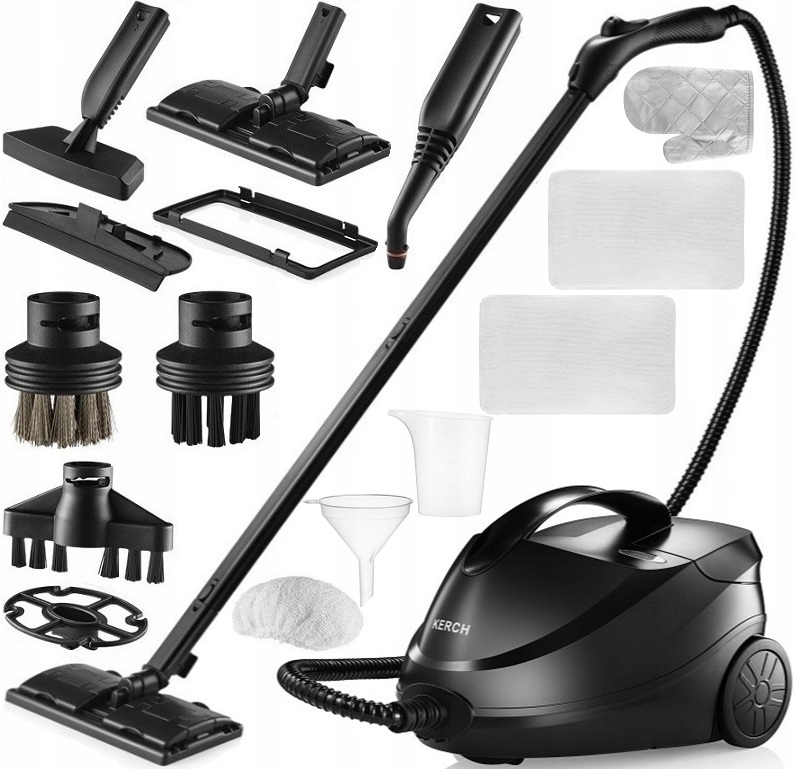 Czyścik Wielofunkcyjny Mop Parowy Myjka Kerch Presto Black 3000W 4BAR