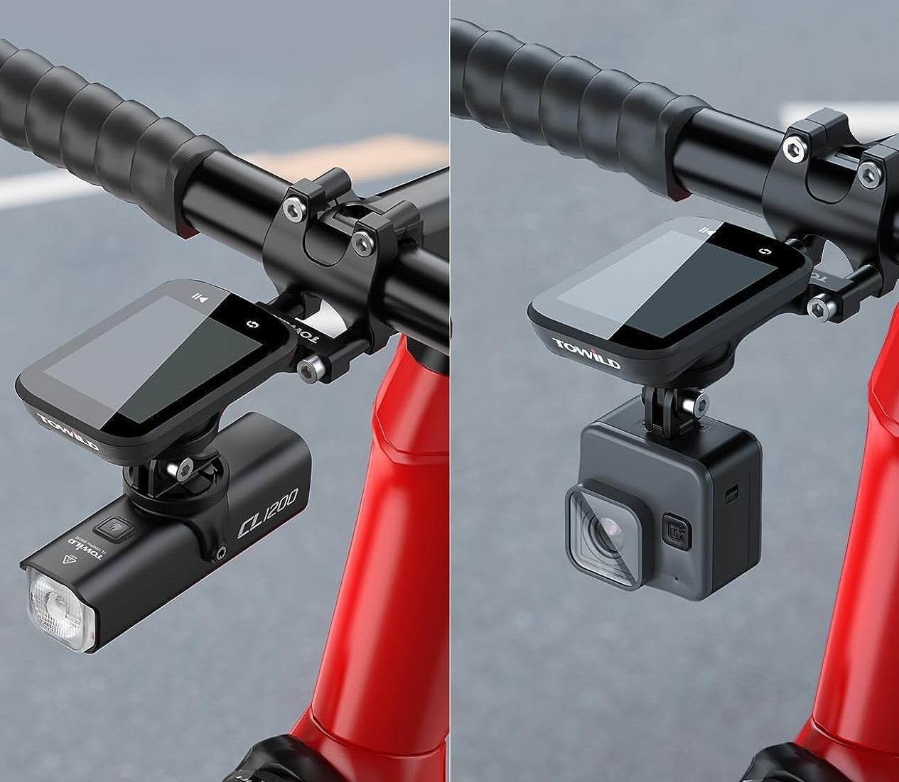 Rowerowy uchwyt licznika, lampki, kamery do mostka Garmin iGPSport GoPro