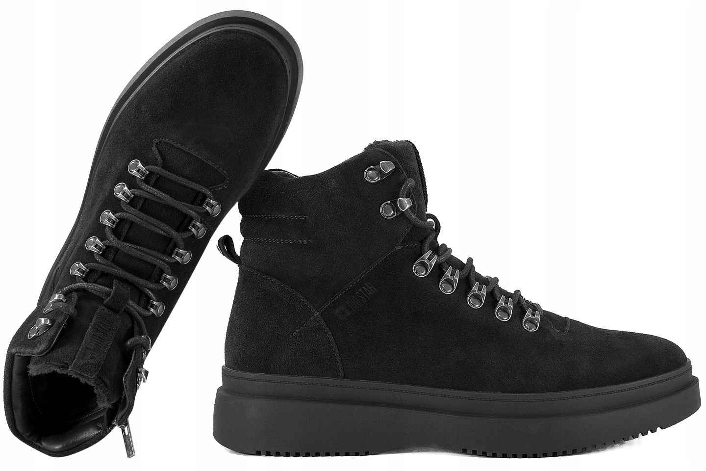 Big Star OO174187 Zimní Trapery Kotníkové Boty Kotníkové Boty Vysoké Zateplené Kůží 41