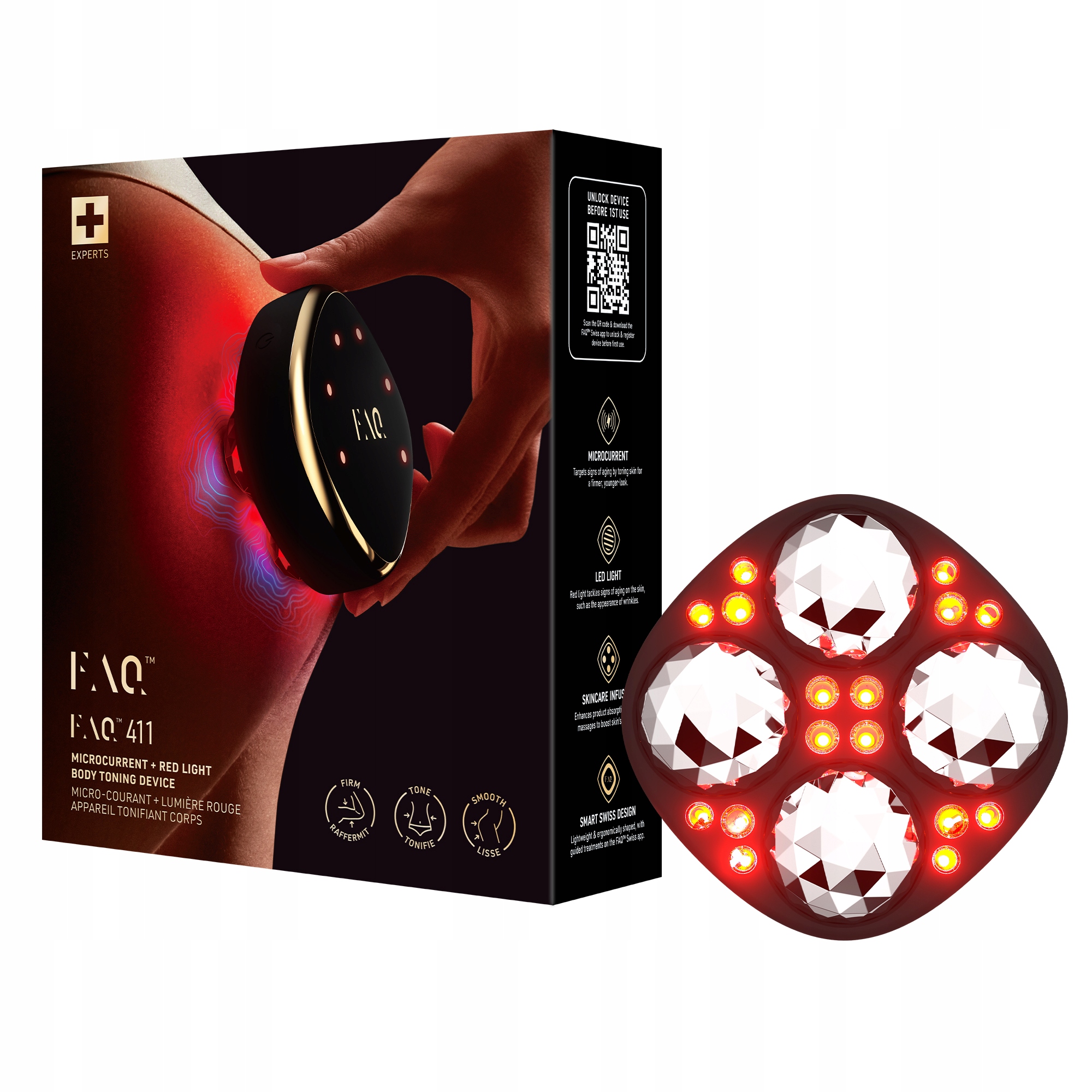 Faq 411 – zařízení pro zpevnění s mikroproudy a červeným Led světlem