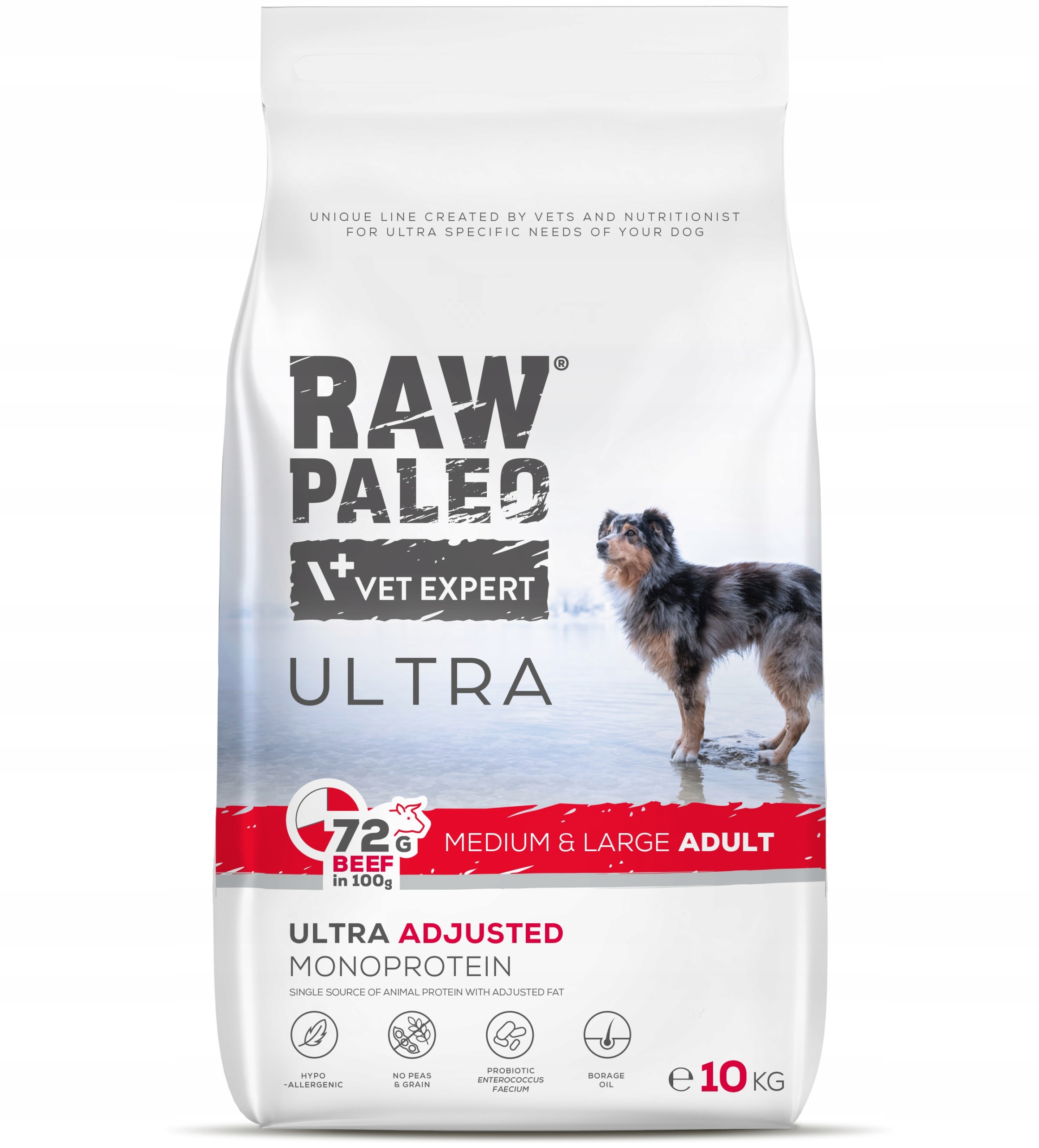 VetExpert Raw Paleo Ultra Beef Adult Medium Large 10kg