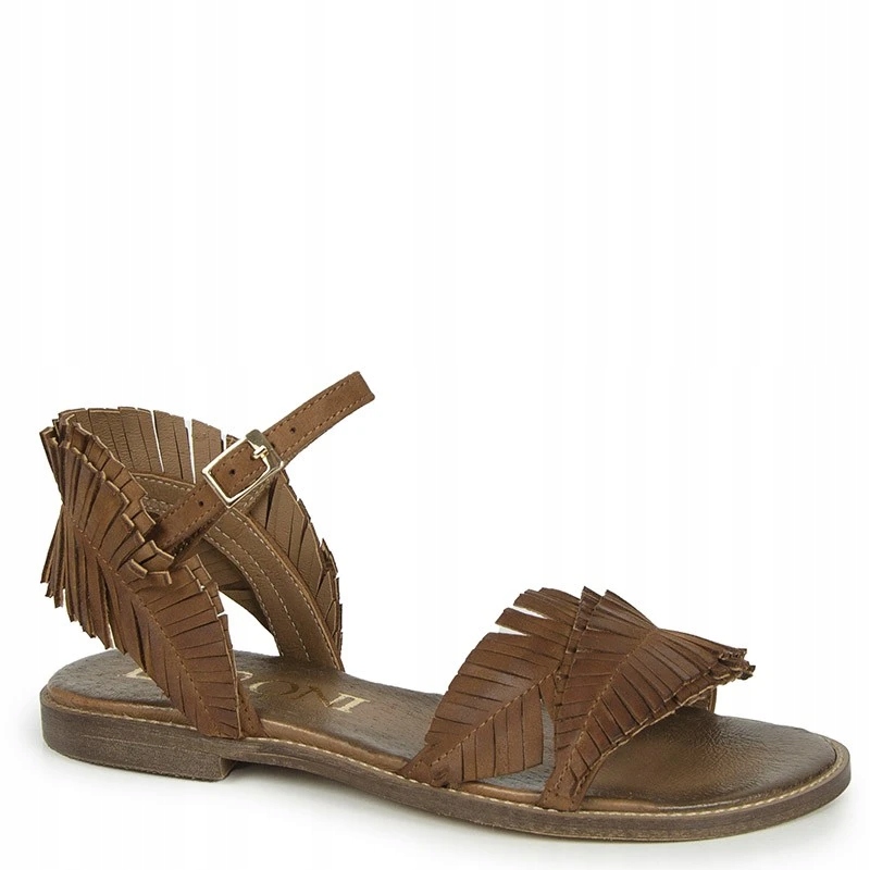 Laroni 3694 Hnědé Kožené Sandály S 38 Listy