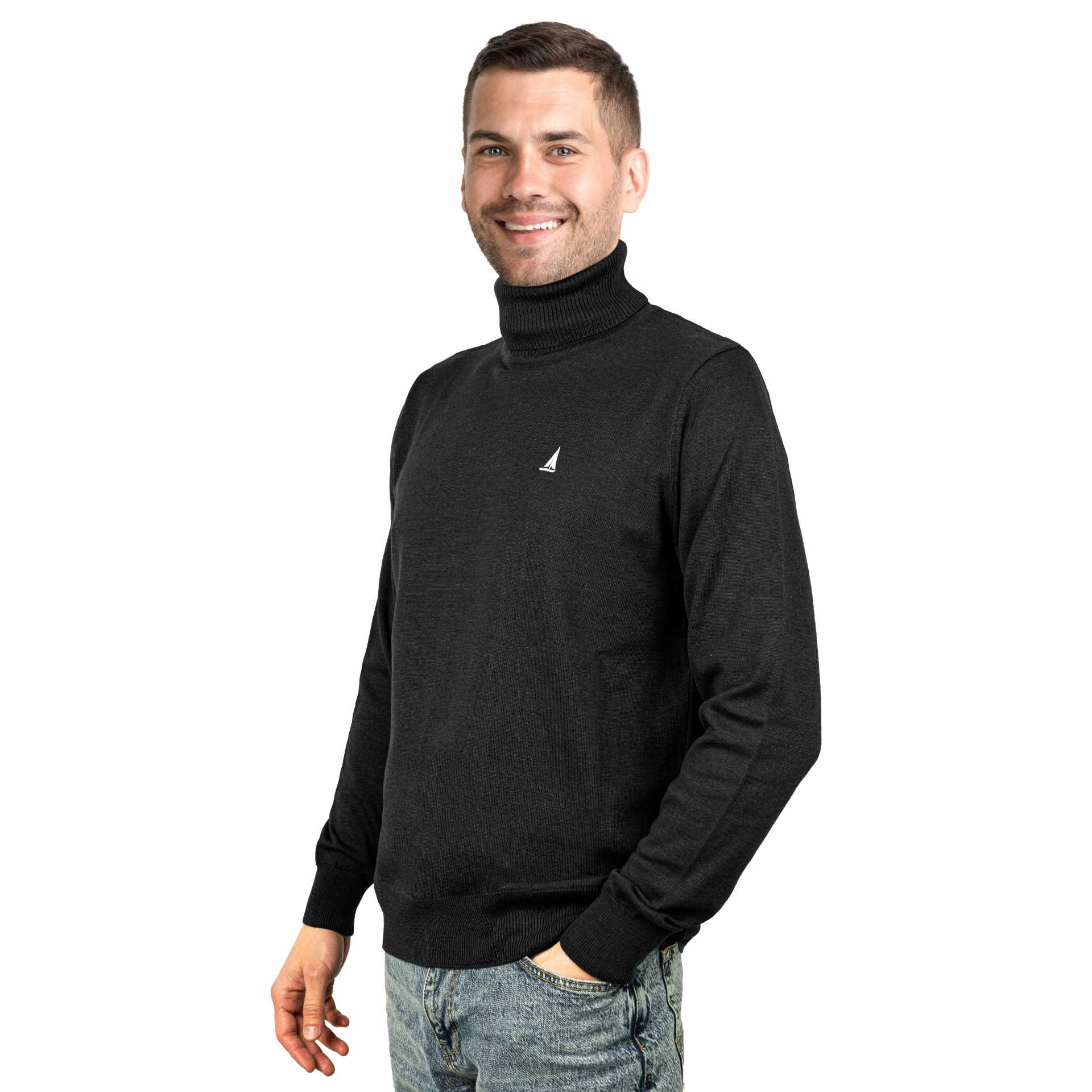 Pánský svetr rolák černý velikost 3XL