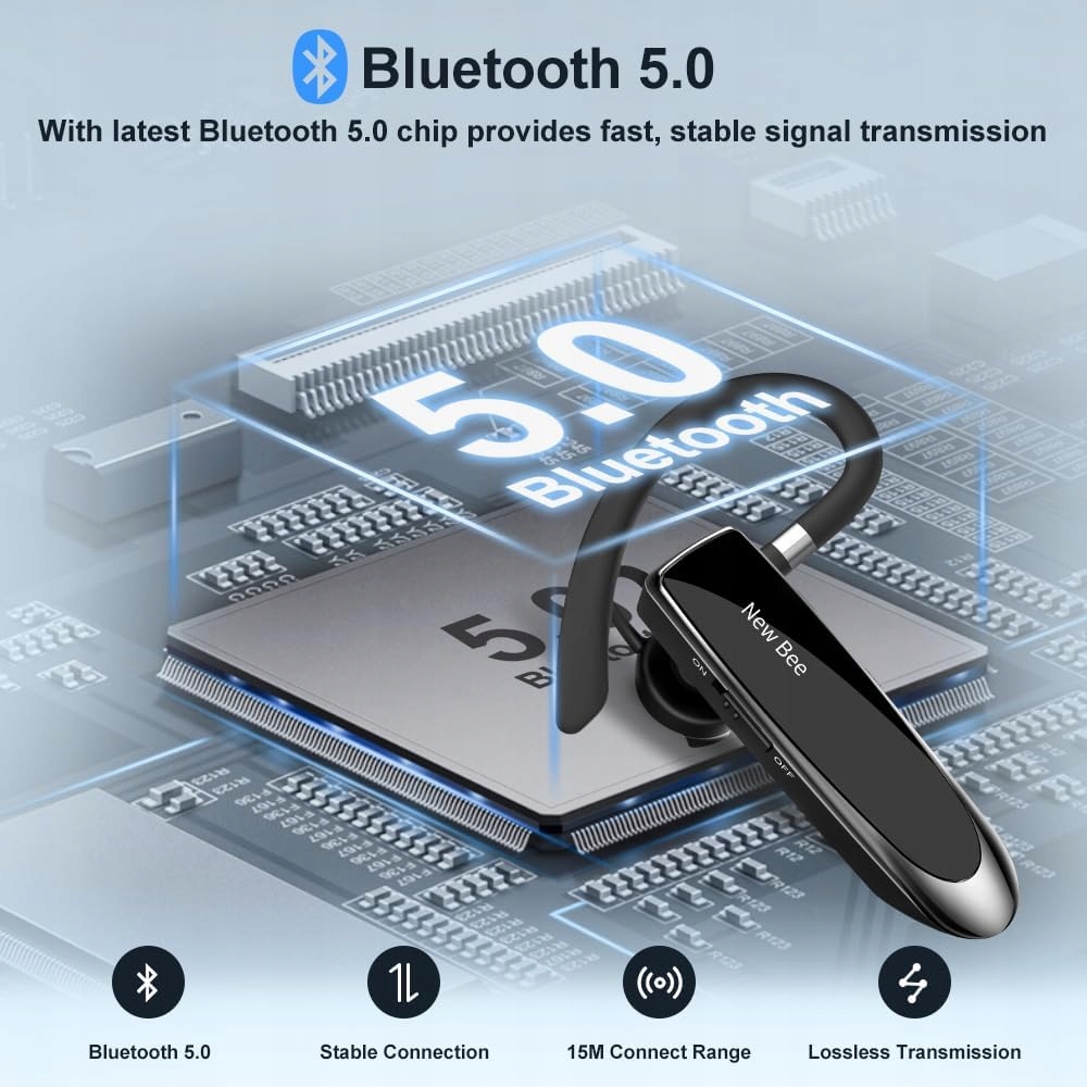 Bezprzewodowy Zestaw Słuchawkowy Bluetooth z Mikrofonem New Bee LC-B41 Marka Inna