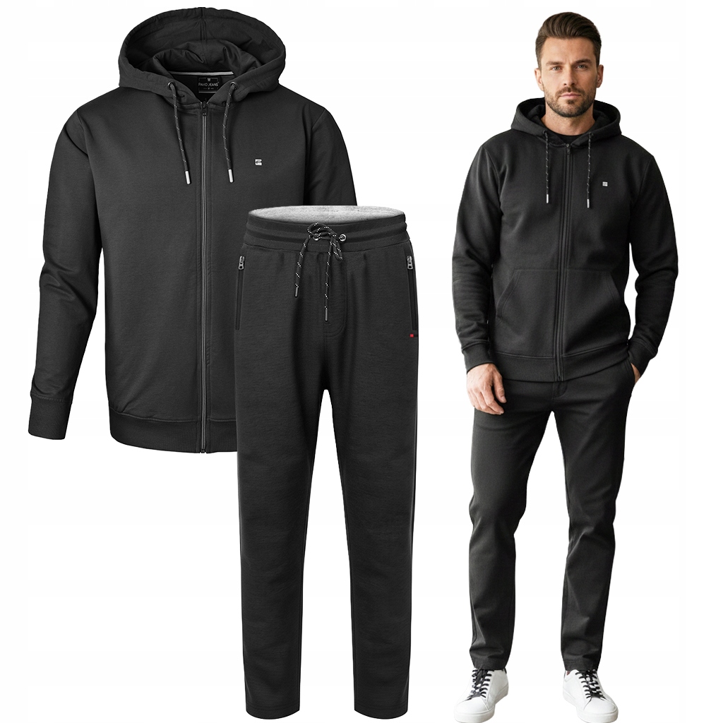 Teplákovka Pánský Komplet 2XL Bavlněná mikina s kapucí a nezateplené kalhoty