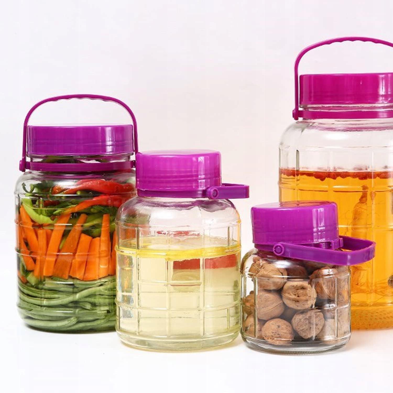 SŁÓJ SŁOIK szklany HERMETYCZNY z rączką 8L na przetwory miód syropy ogórki Marka Festa Italia