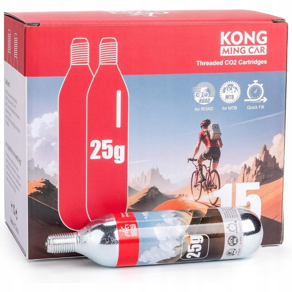Kong Ming Car CO2 Závitové kartuše 25 g