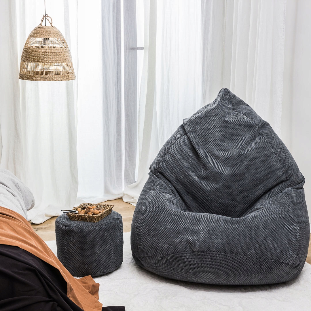 PUFA WOREK SAKO XXL PREMIUM | MEGA FOTEL PUFY Kod producenta ML D SZARY