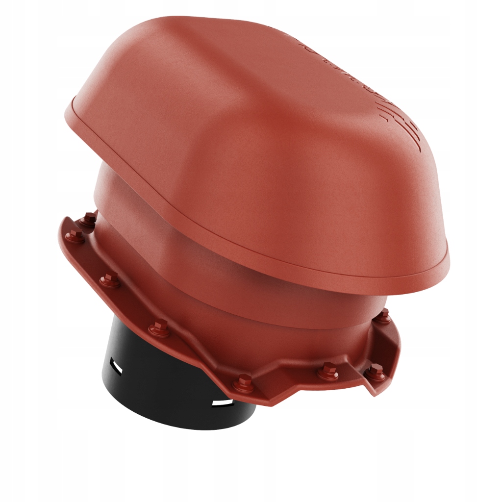 Větrací komín fi125 Trapez T14 Červený 3009