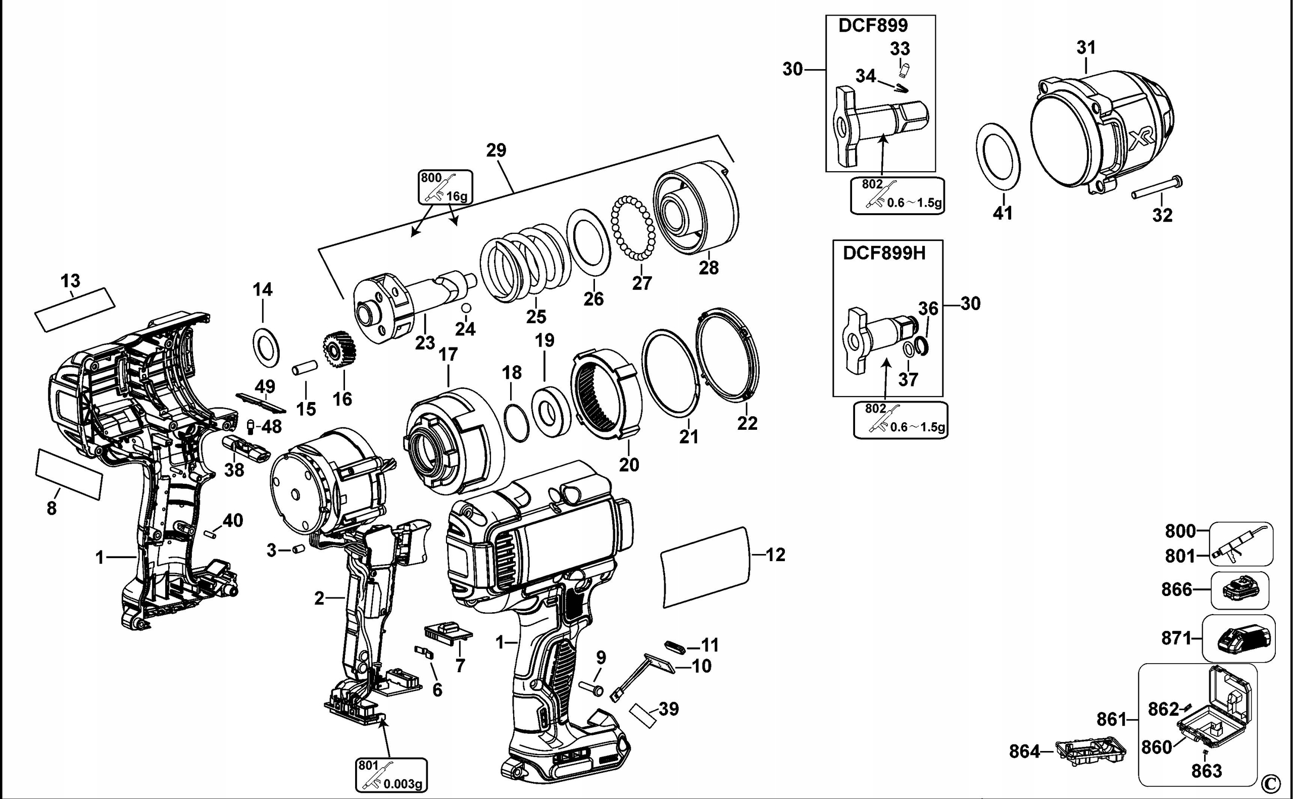 DEWALT N882713 KOŃCÓWKA Z PIERŚCIENIEM TYP2 DCF899 Rodzaj uchwyt