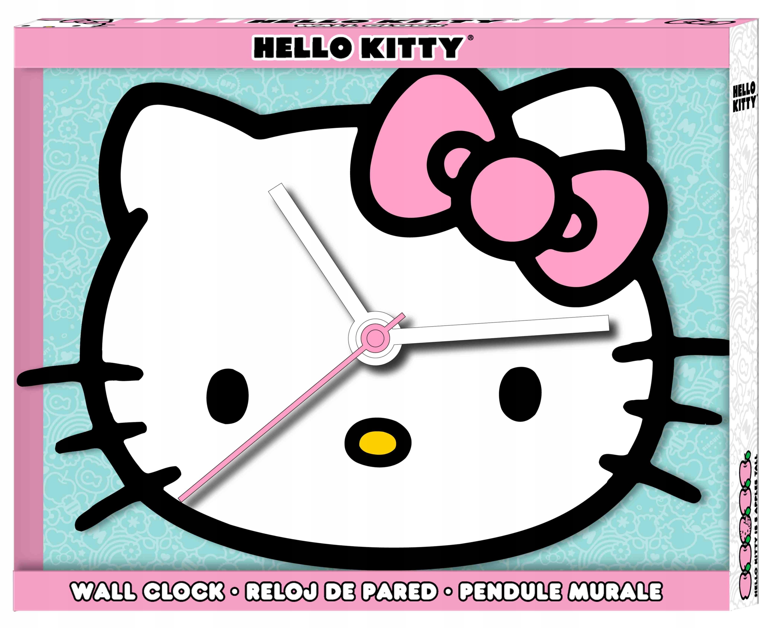 Nástenný hodinový stroj XL Hello Kitty HK3078