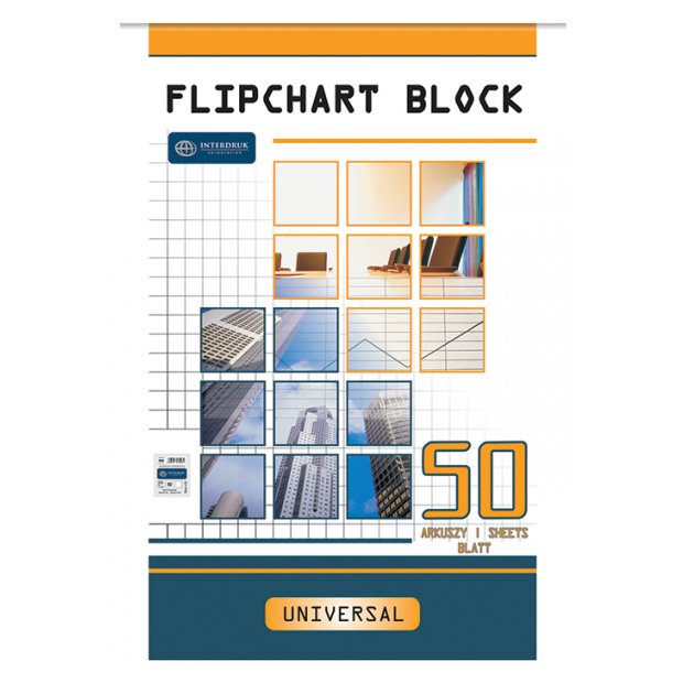 Blok papier do flipchartów FLIPCHART 64x100 GŁADKI 50 arkuszy Interdruk