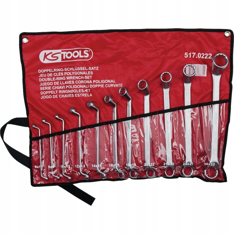 Sada dvojitých očkových kľúčov, 11ks, 6 x 7-30 x 32 mm Ks Tools