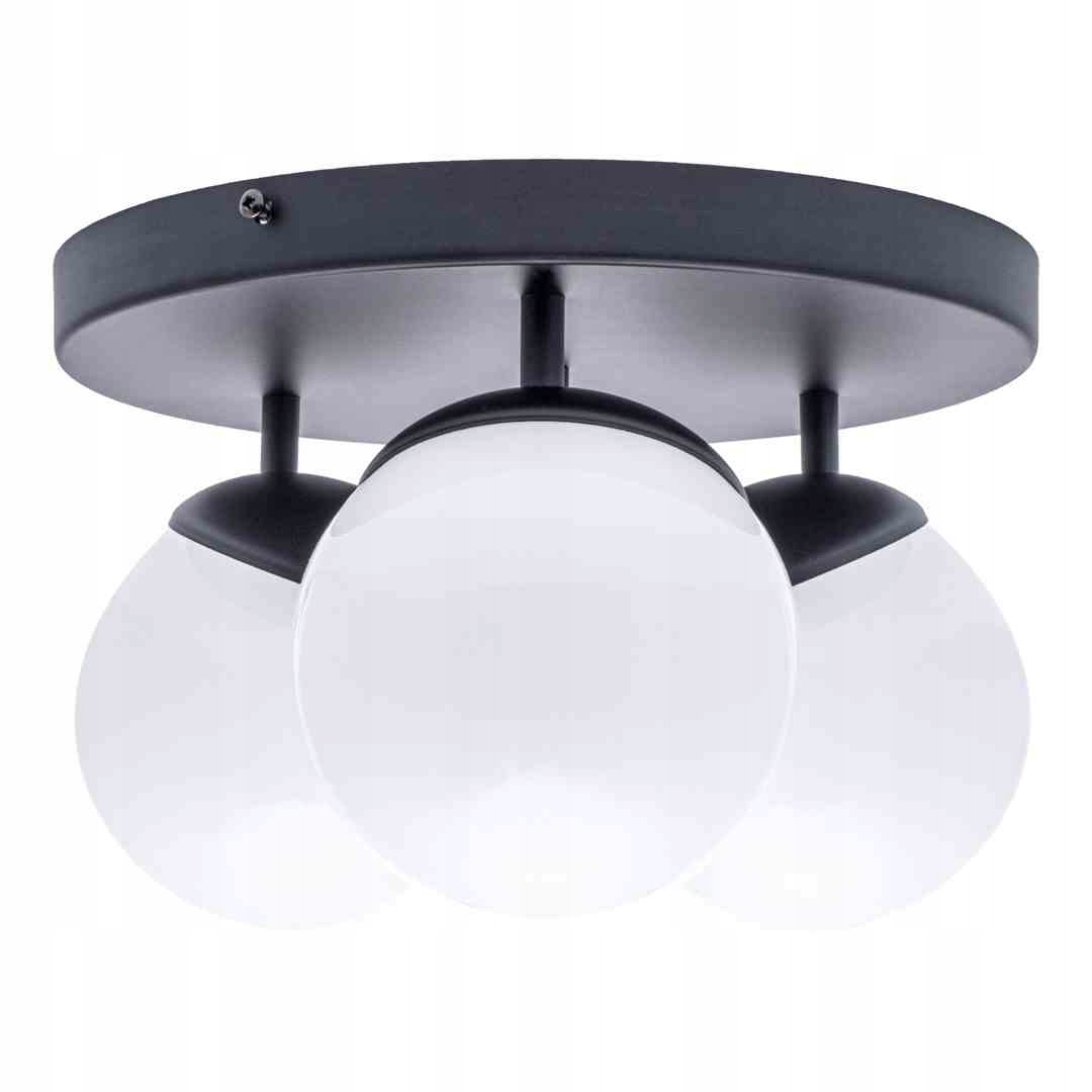 Stropná lampa Sfera Black 3xE14