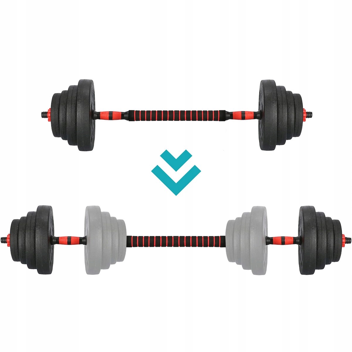 ZESTAW HANTLI 40KG REGULOWANE GRYF SZTANGA HANTLA 2x20g BITUMICZNE ĆWICZEŃ Typ regulowane