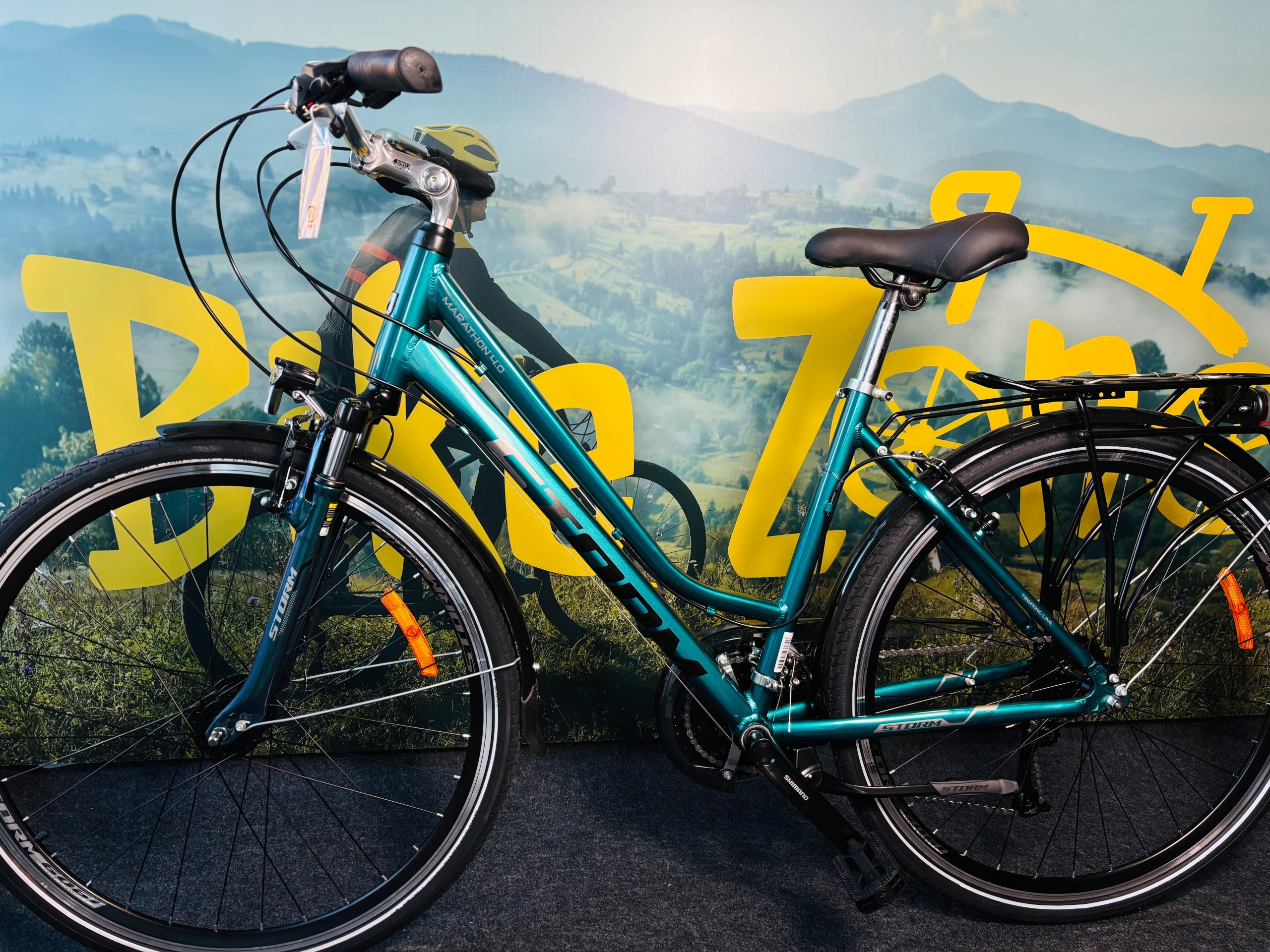 Rower trekkingowy Storm Marathon 4.0 Lady, 19'', 28'', zielona butelka