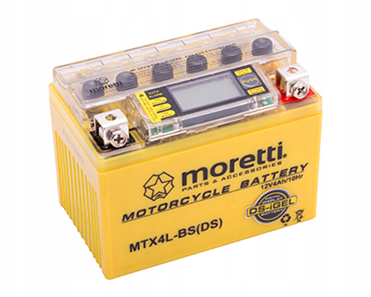 Аккумулятор Moretti YTX4L 12V 4ah 50A гелевый с индикатором