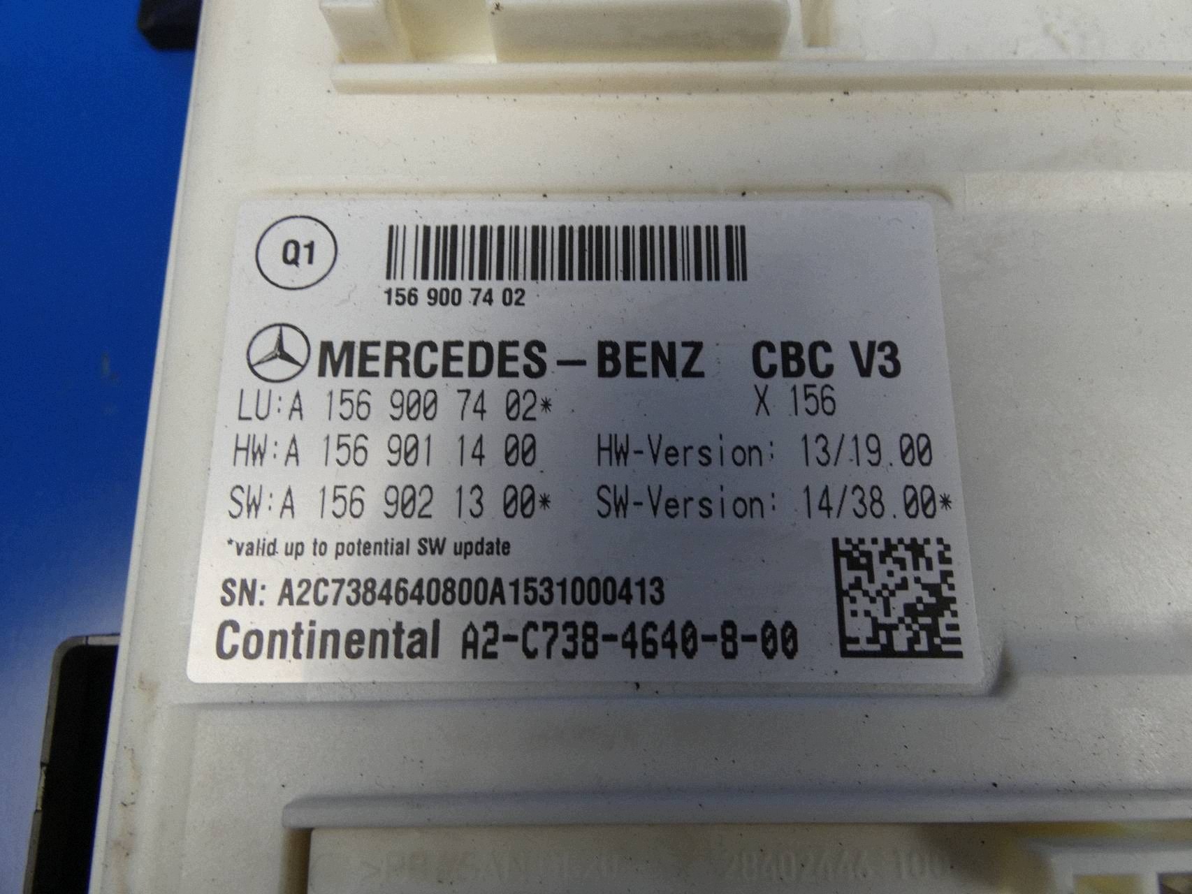 MERCEDES CLA W117 W176 W246 W156 module control unit SAM