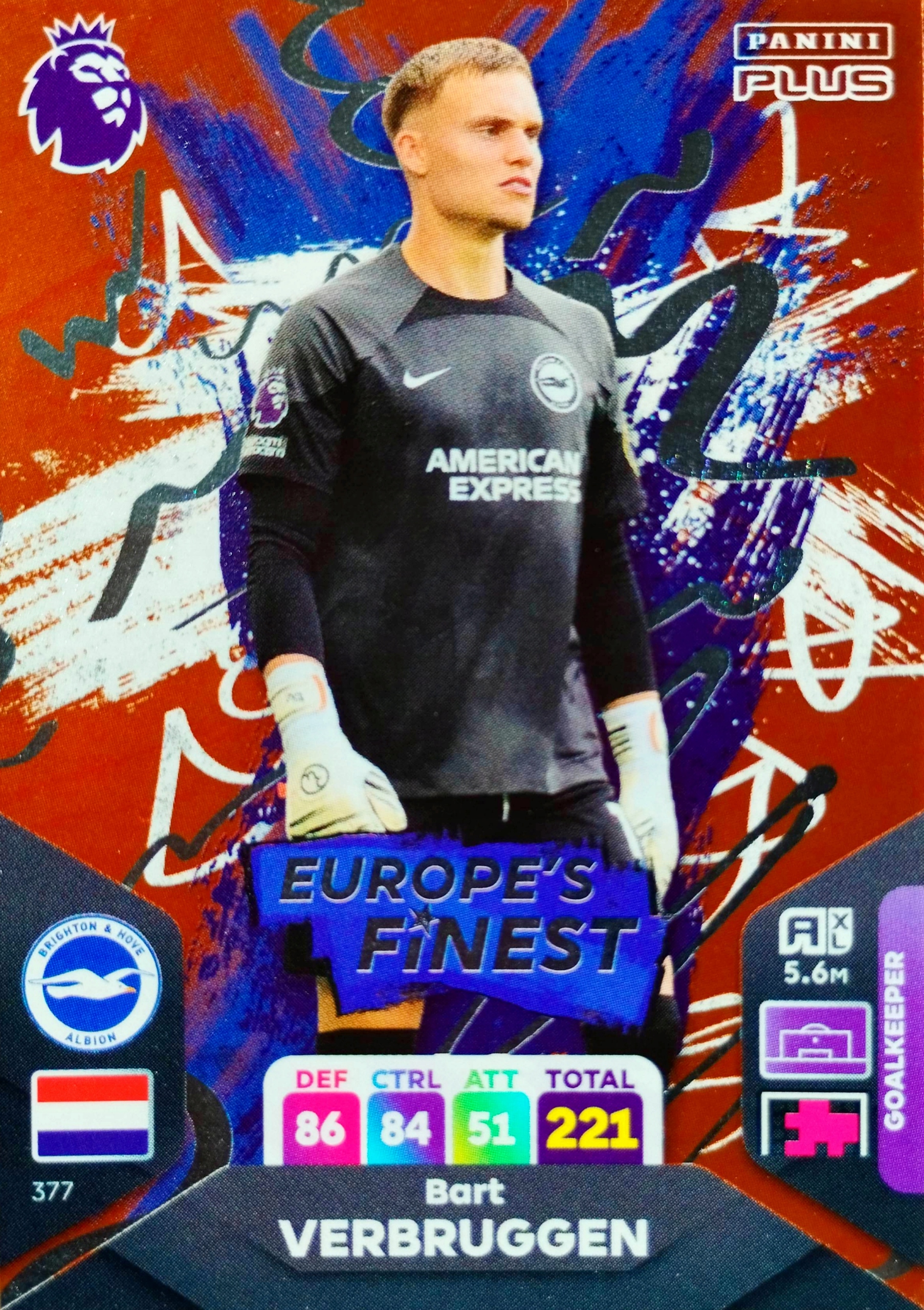 Premier League 2024 Plus Europe's Finest 377 Bart Verbruggen Brighton