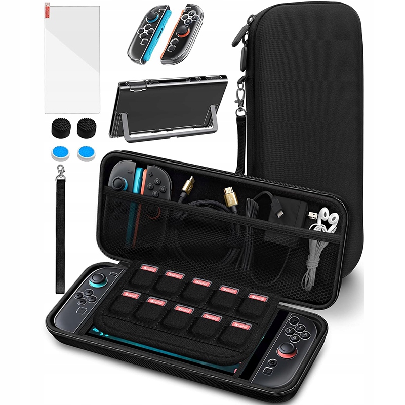Zestaw Akcesoriów do Nintendo Switch 2 Etui Pokrowiec Nakładki