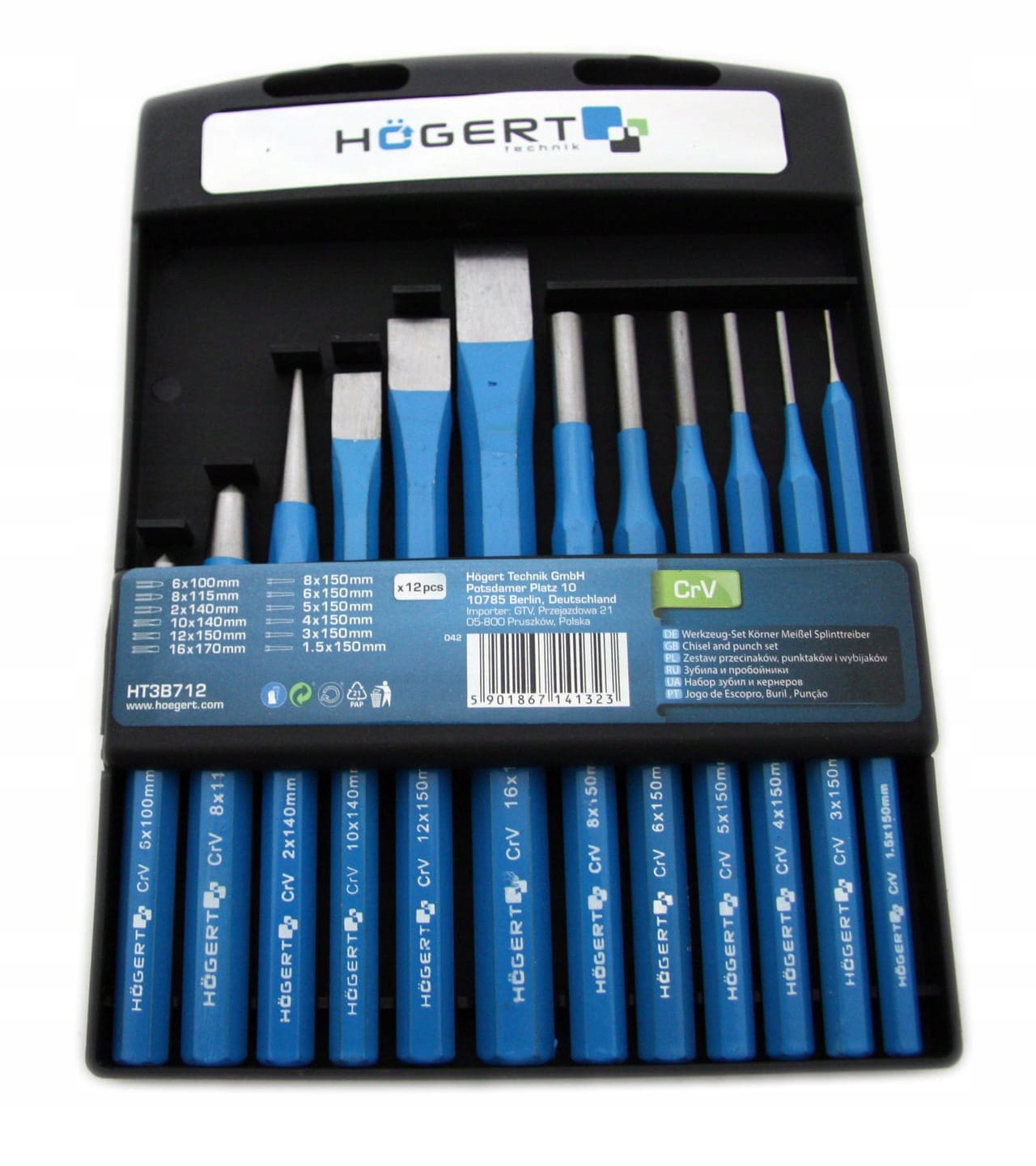 HOGERT НАБІР РІЗАКІВ - 12 ШТ