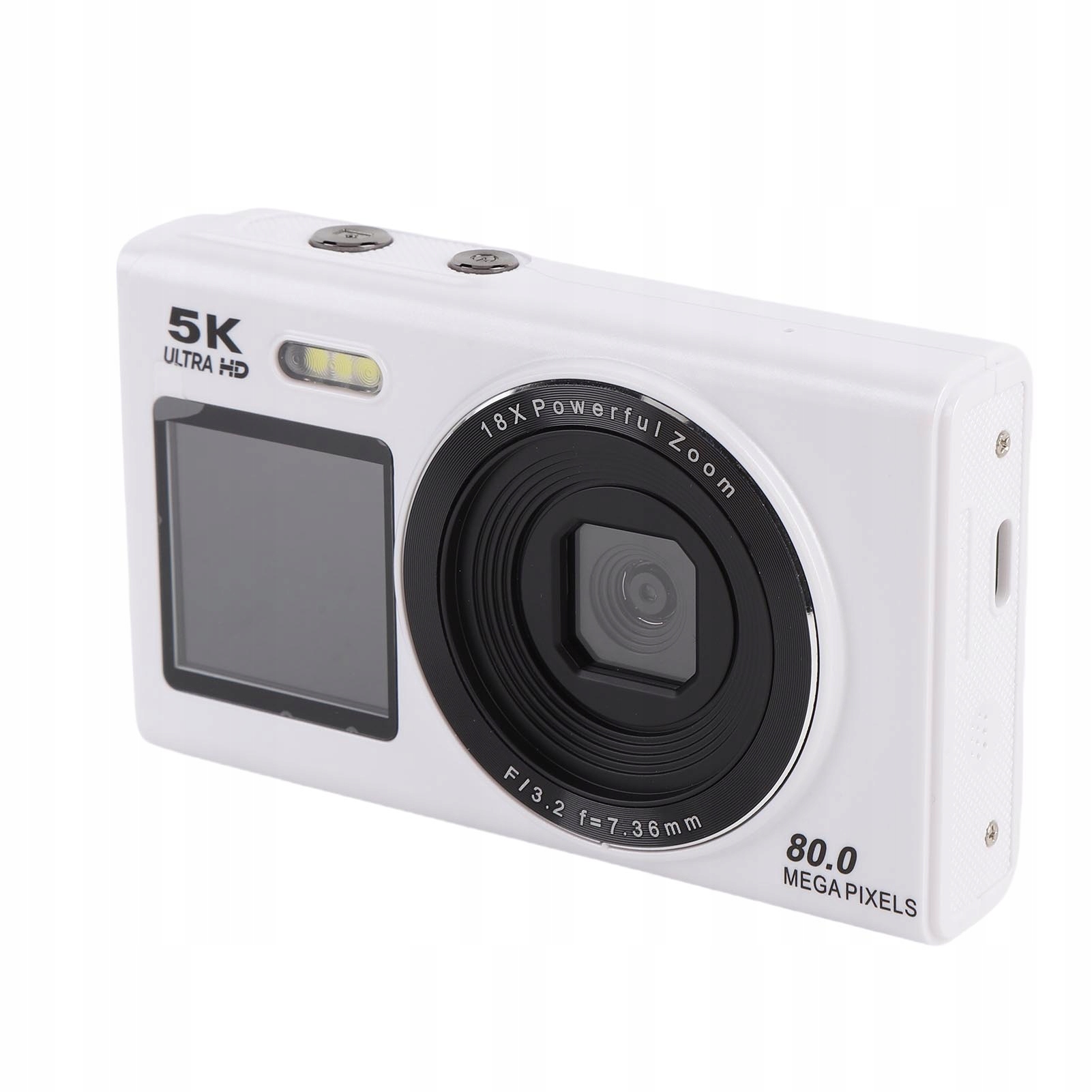 5K Digitální kamera s dvojitým displejem 18x Zoom 80MP WiFi Vlog Du