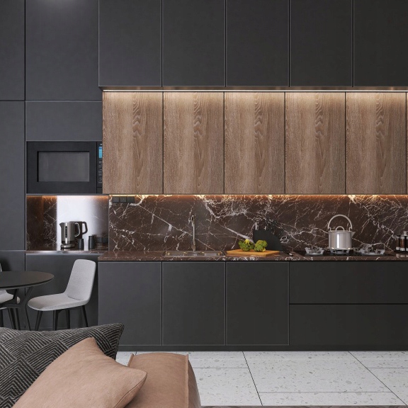 PROFIL LED do TAŚMA Czarny + KLOSZ Czarny 1M Marka Smartled