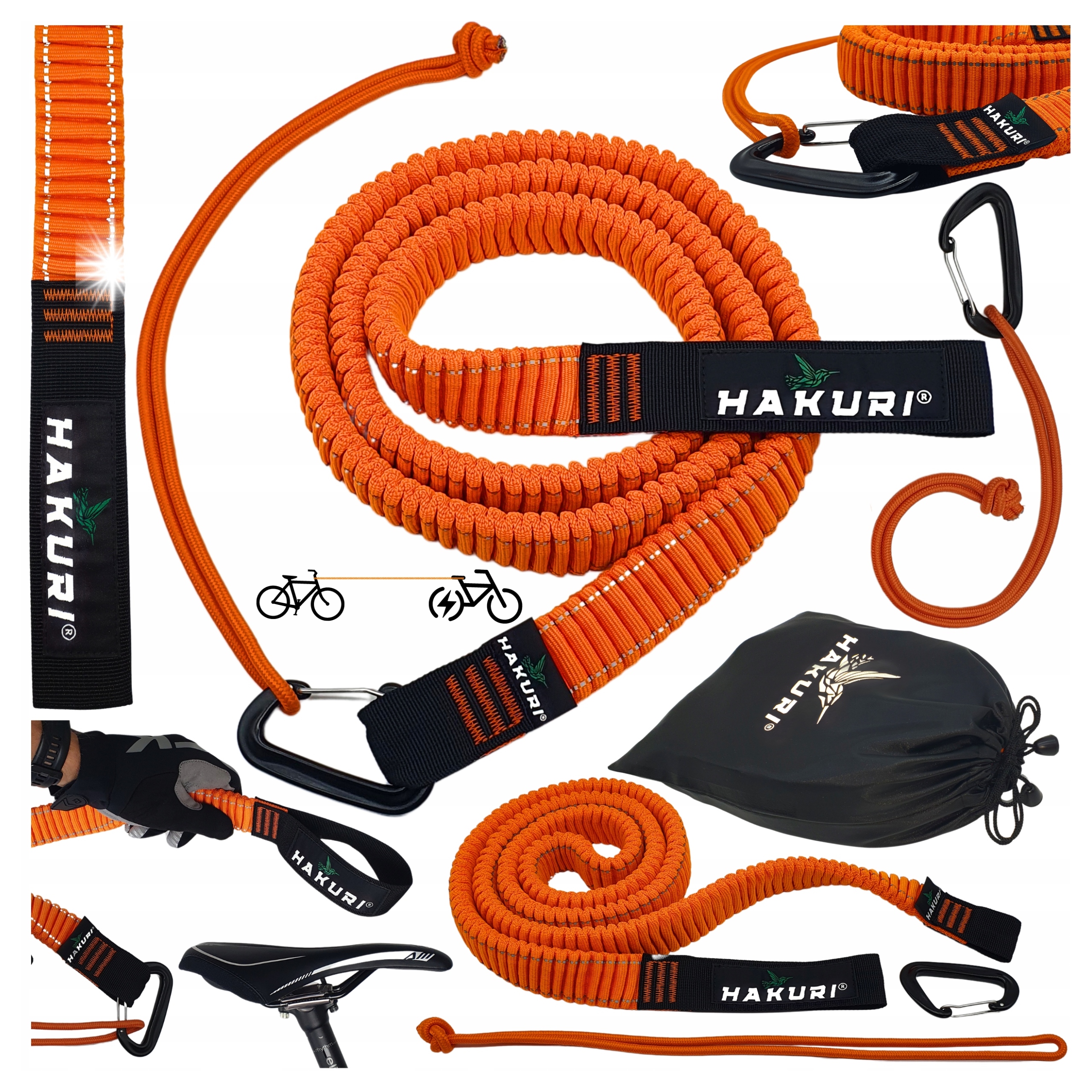 Tažné Lano Na Kolo Hakuri, Pružné, Silné Lano Usnadňuje Mtb Stoupání