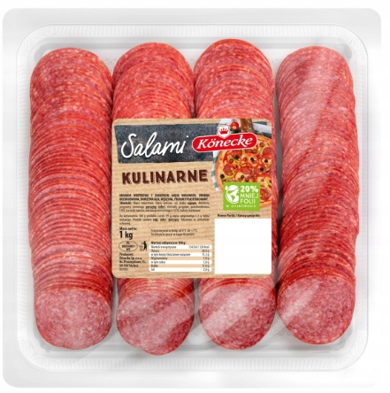 Könecke Salami Kulinářské chutné uzeniny na pizzu, sendviče, zapékané pokrmy 1 kg