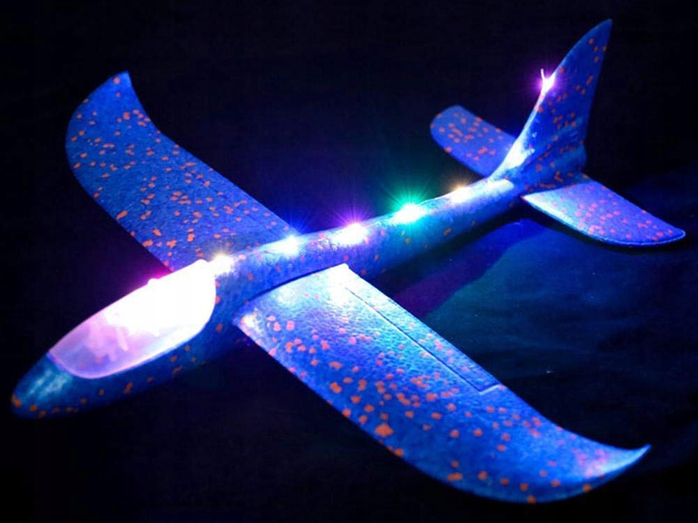 SAMOLOT STYROPIANOWY STYROPIANU 47CM ŚWIECĄCY LED Marka Verk Group