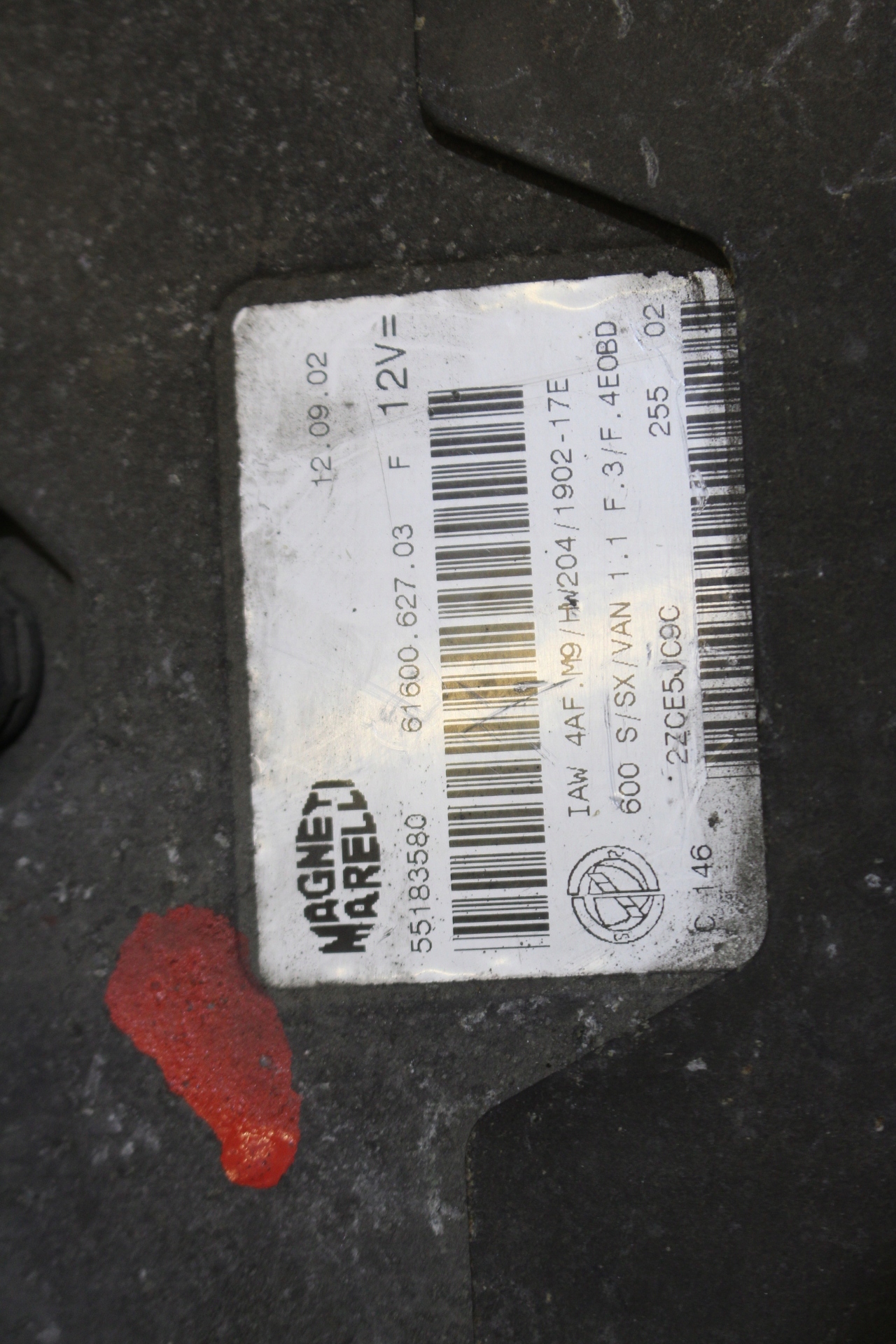 STEROWNIK SILNIKA FIAT SEICENTO 1.1 Typ samochodu Samochody osobowe