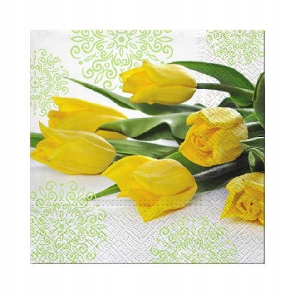 

Serwetki Yellow Tulips 33x33cm 3-warstwowe 20 szt.
