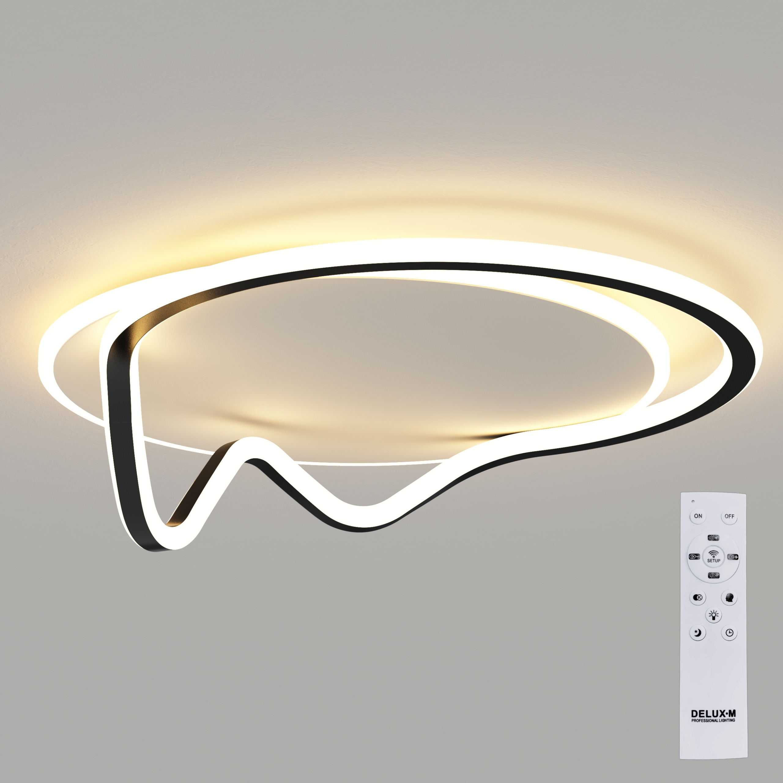 Moderná závesná stropná lampa Luster Led Diaľkový Ovládač modern 100W 60 cm